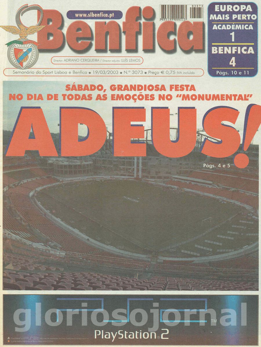 jornal o benfica 3073 2003-03-19